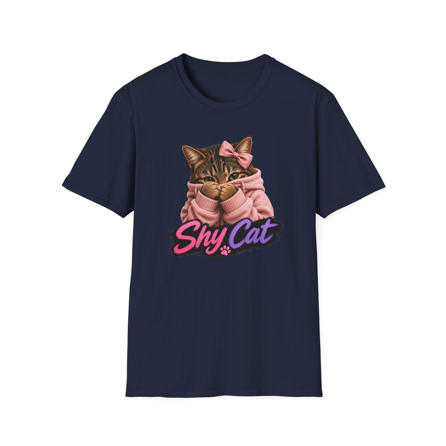 Shy Cat T-Shirt — Cute Kitten Graphic Tee