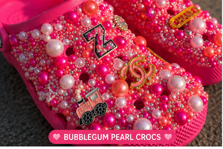 Bubblegum Pearl Luxe Crocs