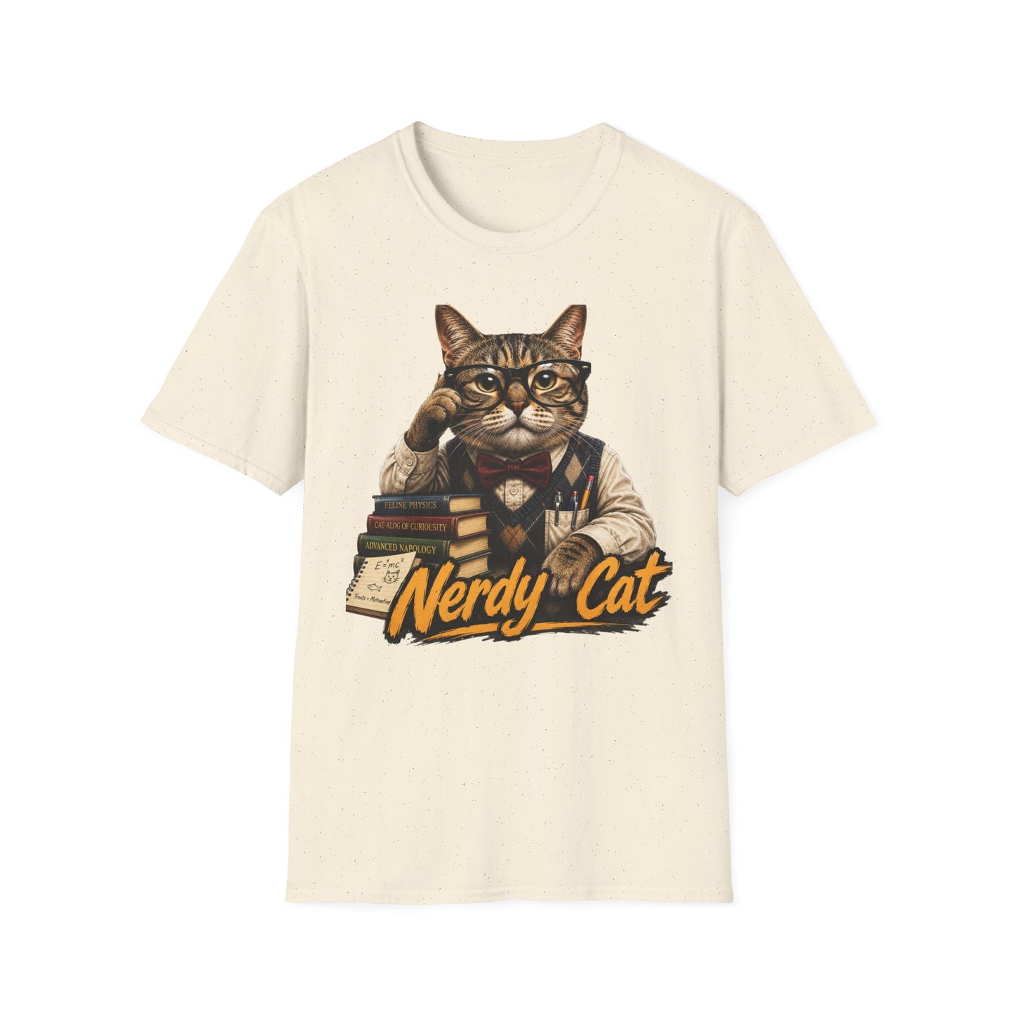 Nerdy Cat T-Shirt — Cute Bookish Cat Graphic Tee