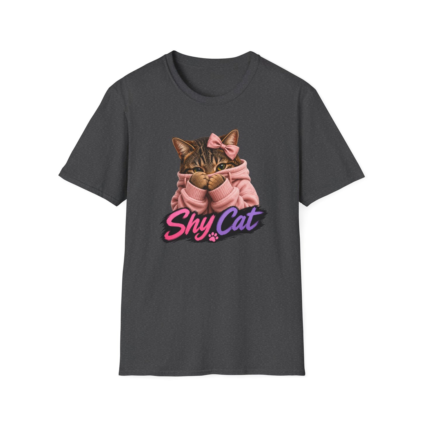 Shy Cat T-Shirt — Cute Kitten Graphic Tee