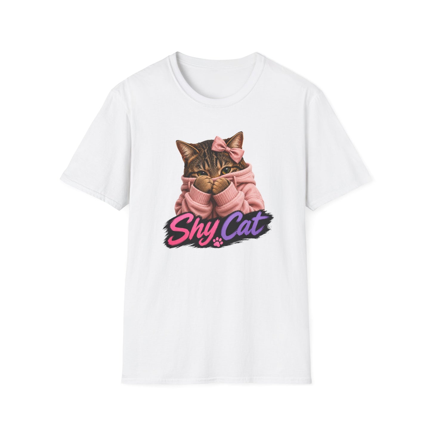 Shy Cat T-Shirt — Cute Kitten Graphic Tee