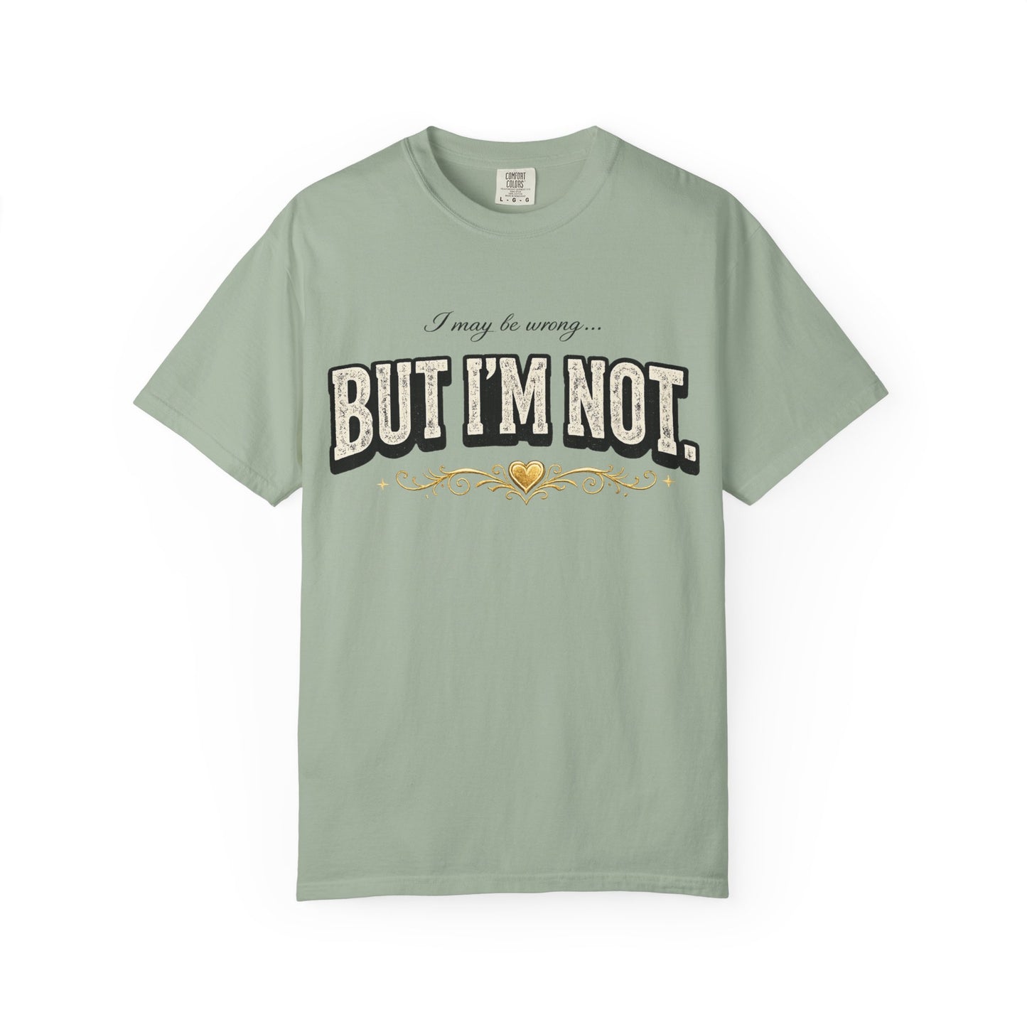 I might be wrong. Graphic T‑Shirt — Vintage Script Heart Tee