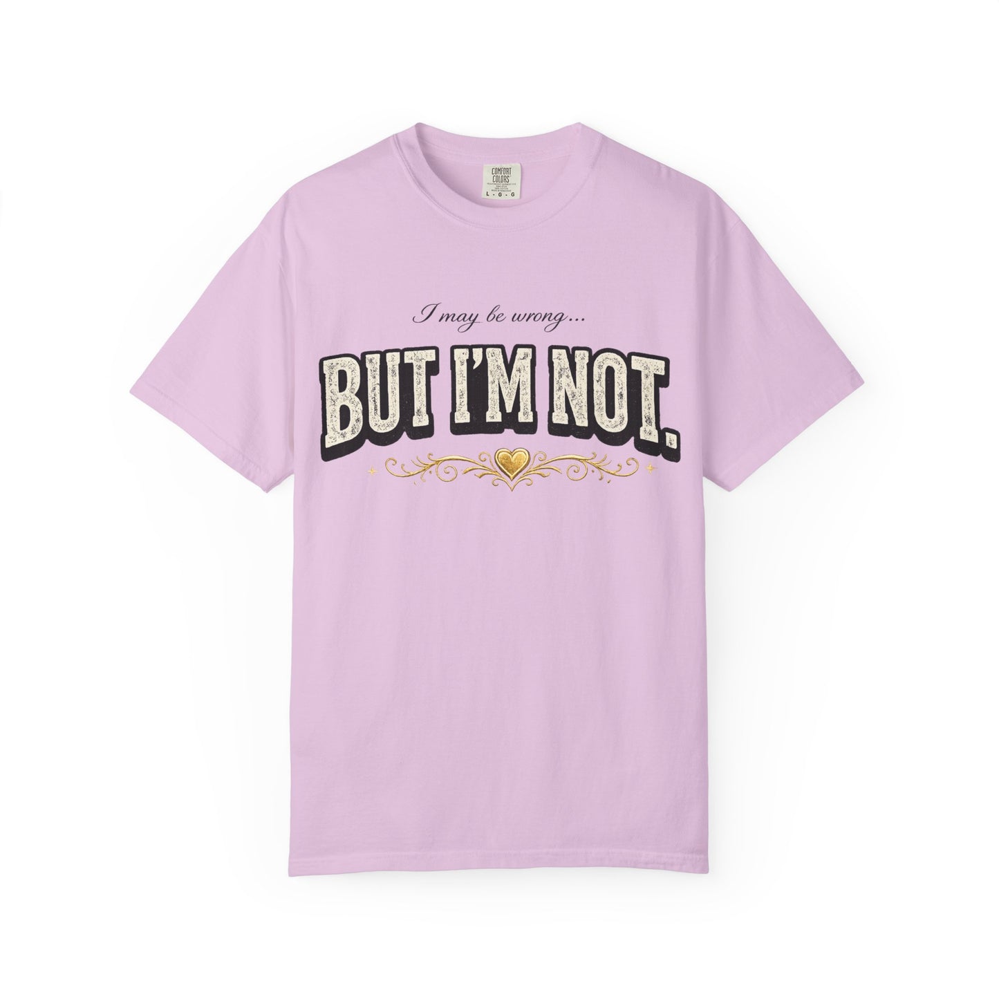 I might be wrong. Graphic T‑Shirt — Vintage Script Heart Tee