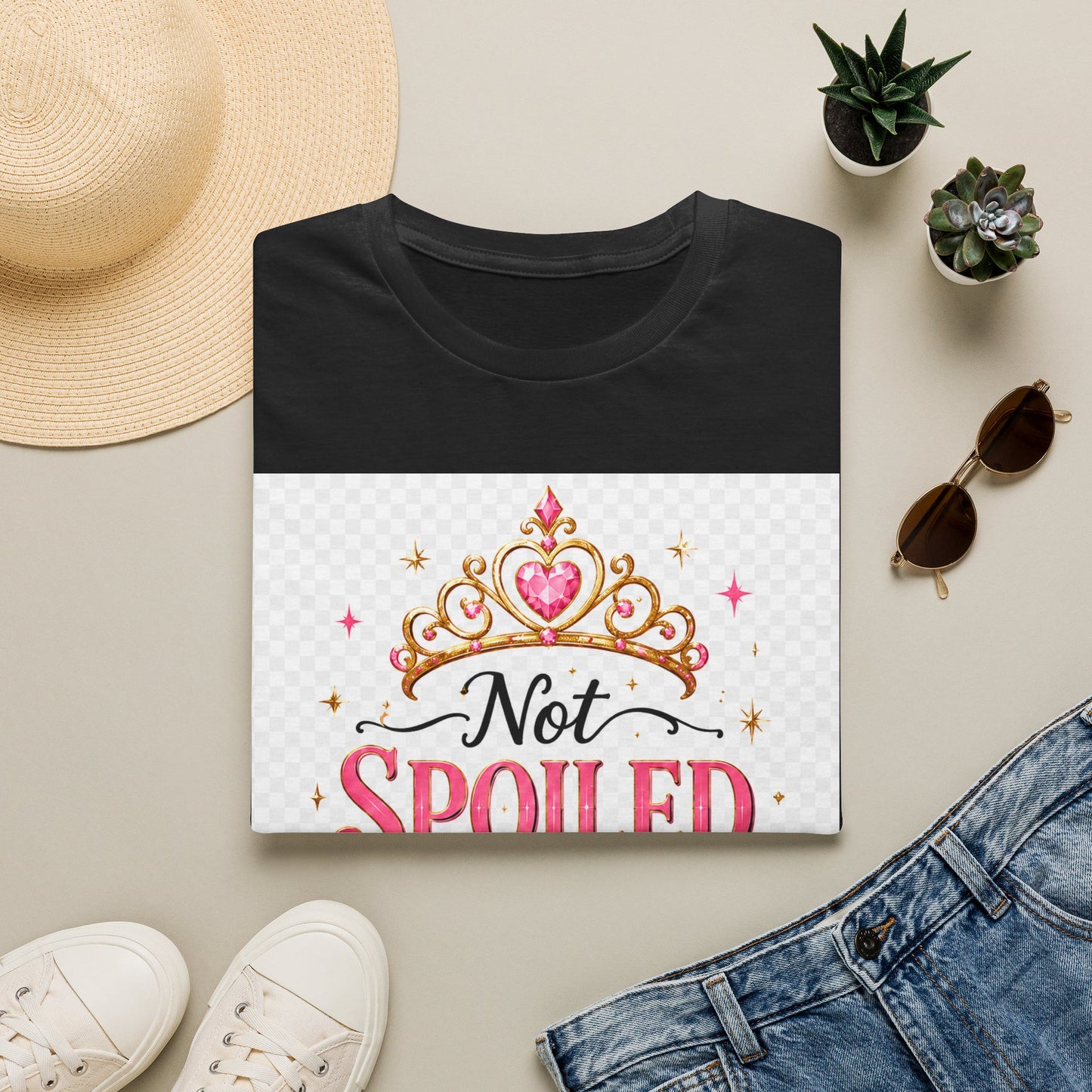 Not Spoiled Just Royal T-Shirt — Cute Princess Tiara Tee for Girls & Women