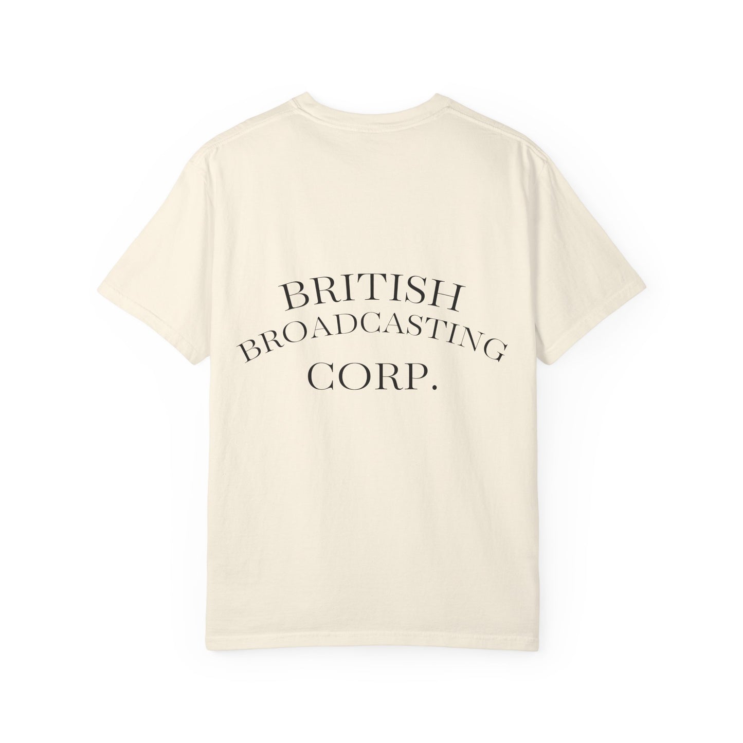 BBC Graphic T-Shirt — Classic Logo Front, "British Broadcasting Corp." Back