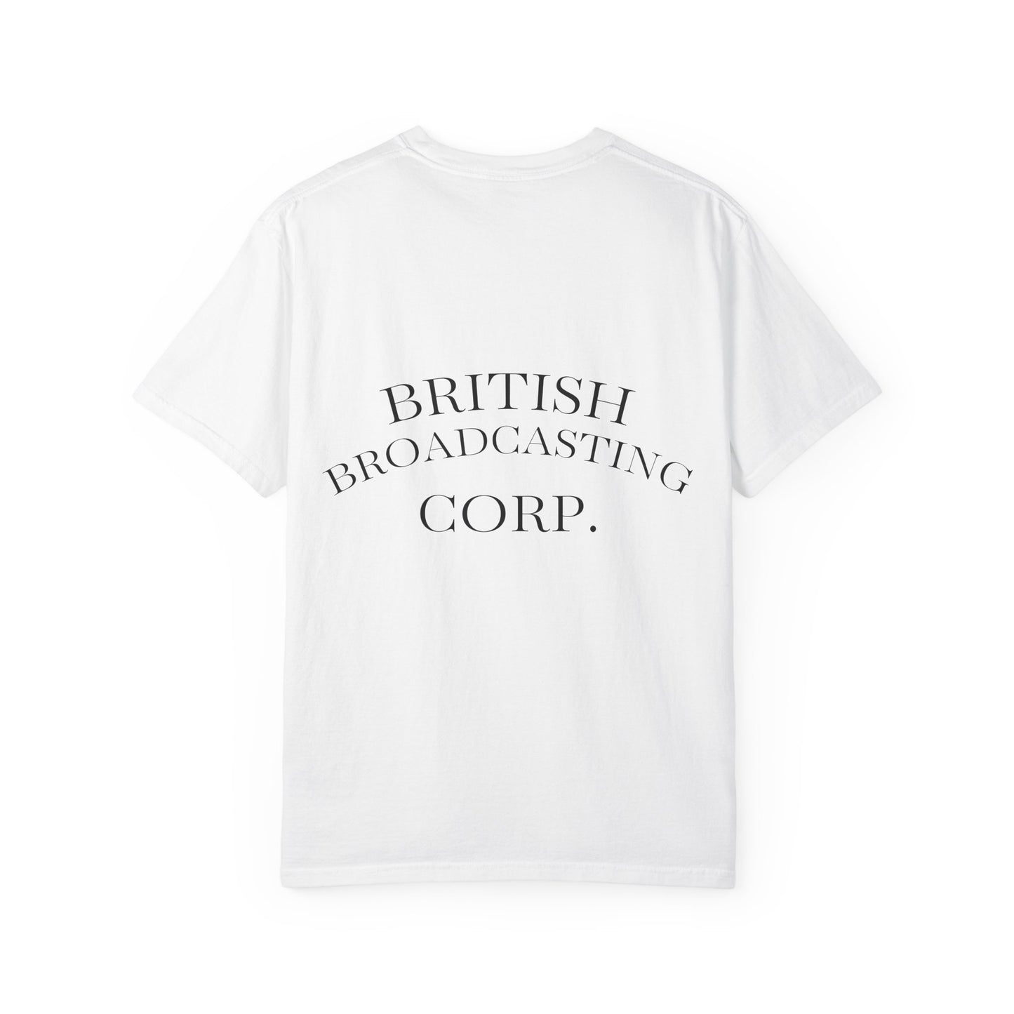BBC Graphic T-Shirt — Classic Logo Front, "British Broadcasting Corp." Back