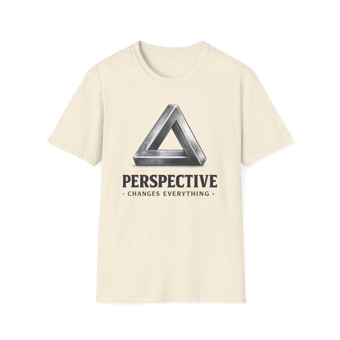 Perspective T-Shirt — Optical Illusion Penrose Triangle Graphic Tee
