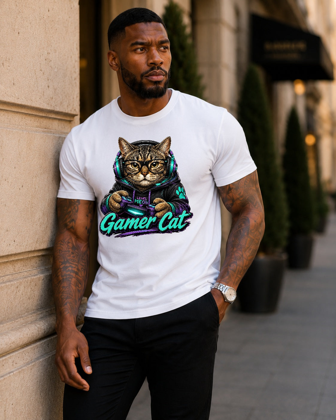 Gamer Cat Tee