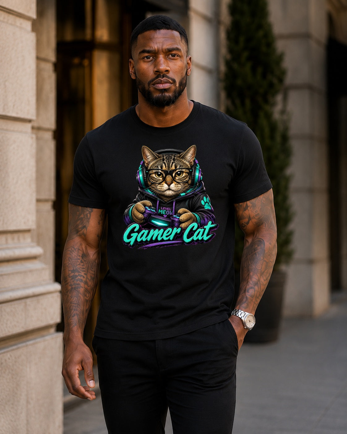 Gamer Cat Tee