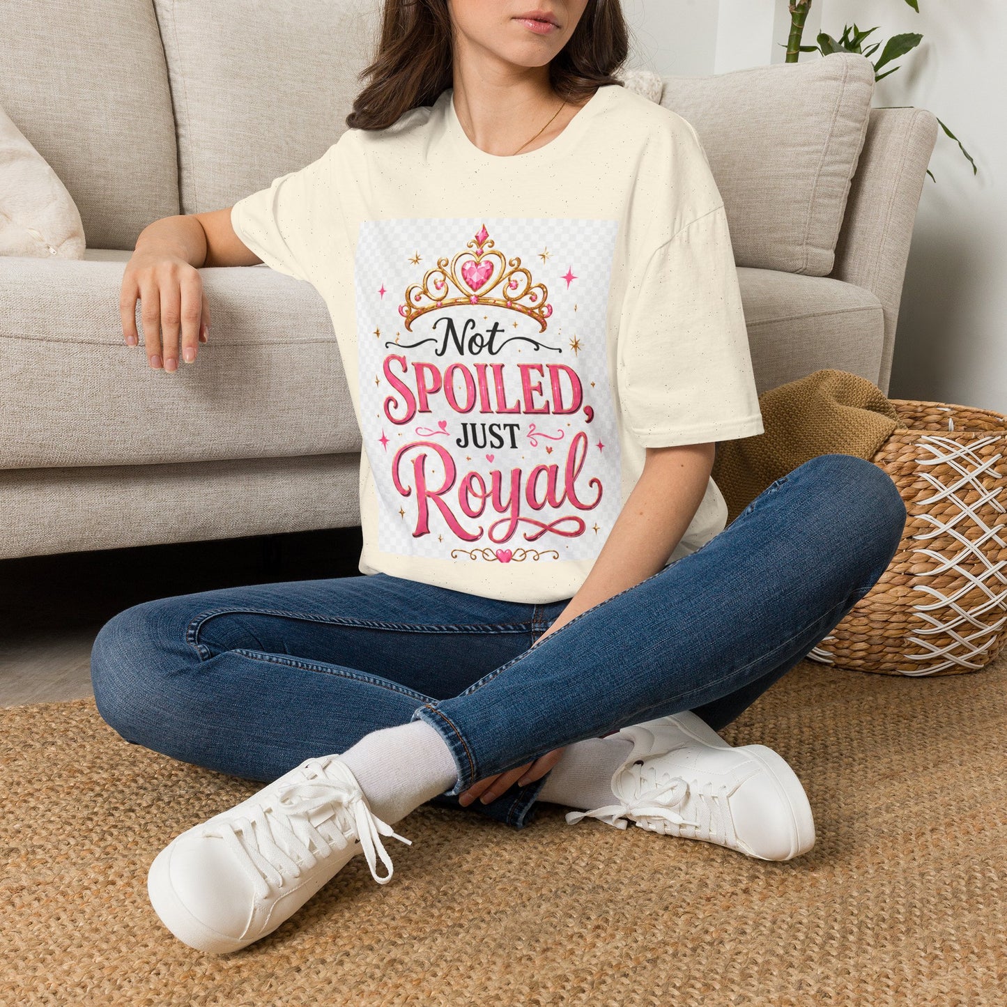 Not Spoiled Just Royal T-Shirt — Cute Princess Tiara Tee for Girls & Women