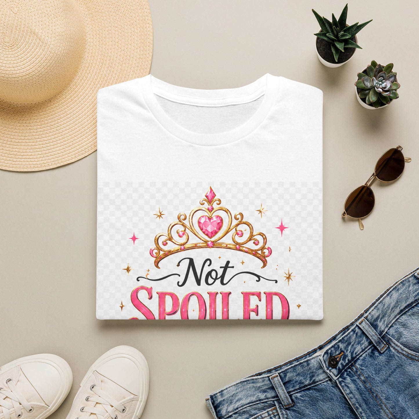 Not Spoiled Just Royal T-Shirt — Cute Princess Tiara Tee for Girls & Women