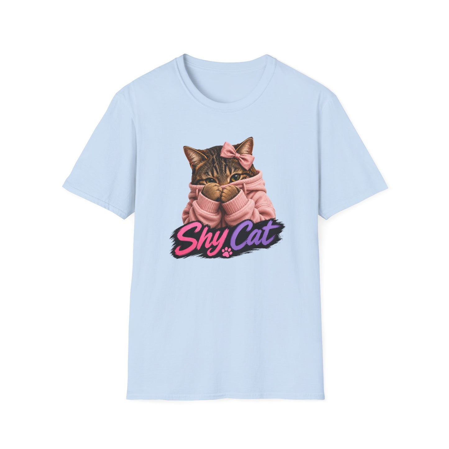Shy Cat T-Shirt — Cute Kitten Graphic Tee