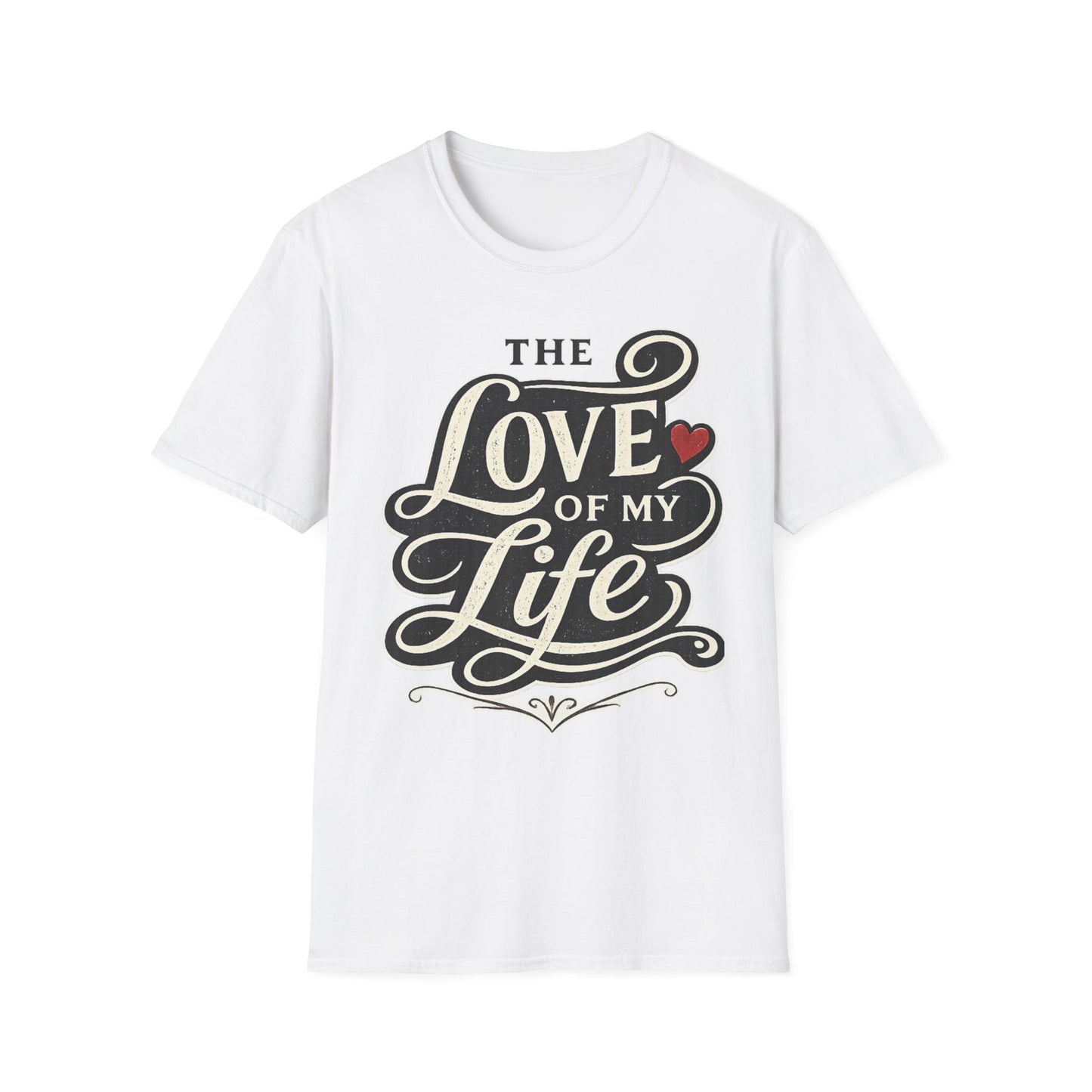 The Love of My Life T-Shirt — Romantic Pizza, Heart Typography Tee
