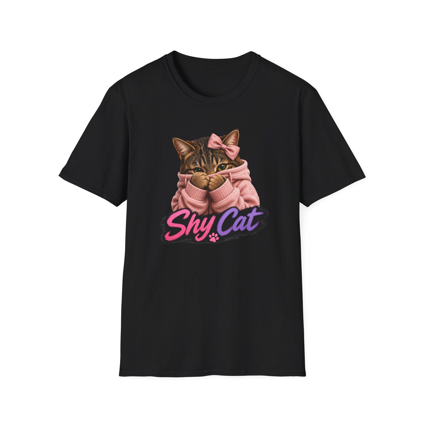 Shy Cat T-Shirt — Cute Kitten Graphic Tee