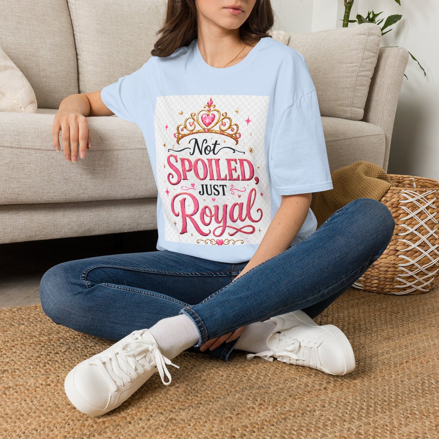 Not Spoiled Just Royal T-Shirt — Cute Princess Tiara Tee for Girls & Women