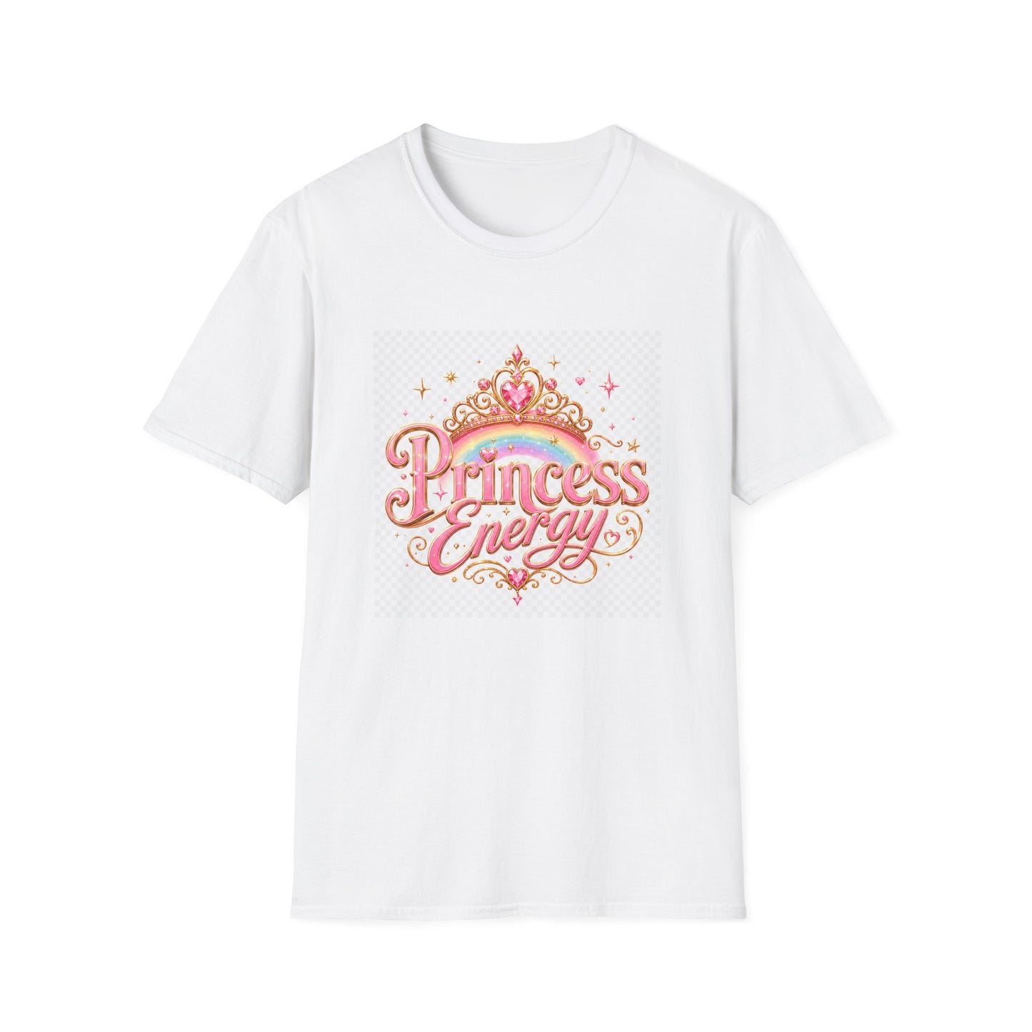 Princess Energy T-Shirt — Cute Pink Tiara Graphic Tee for Girls & Women