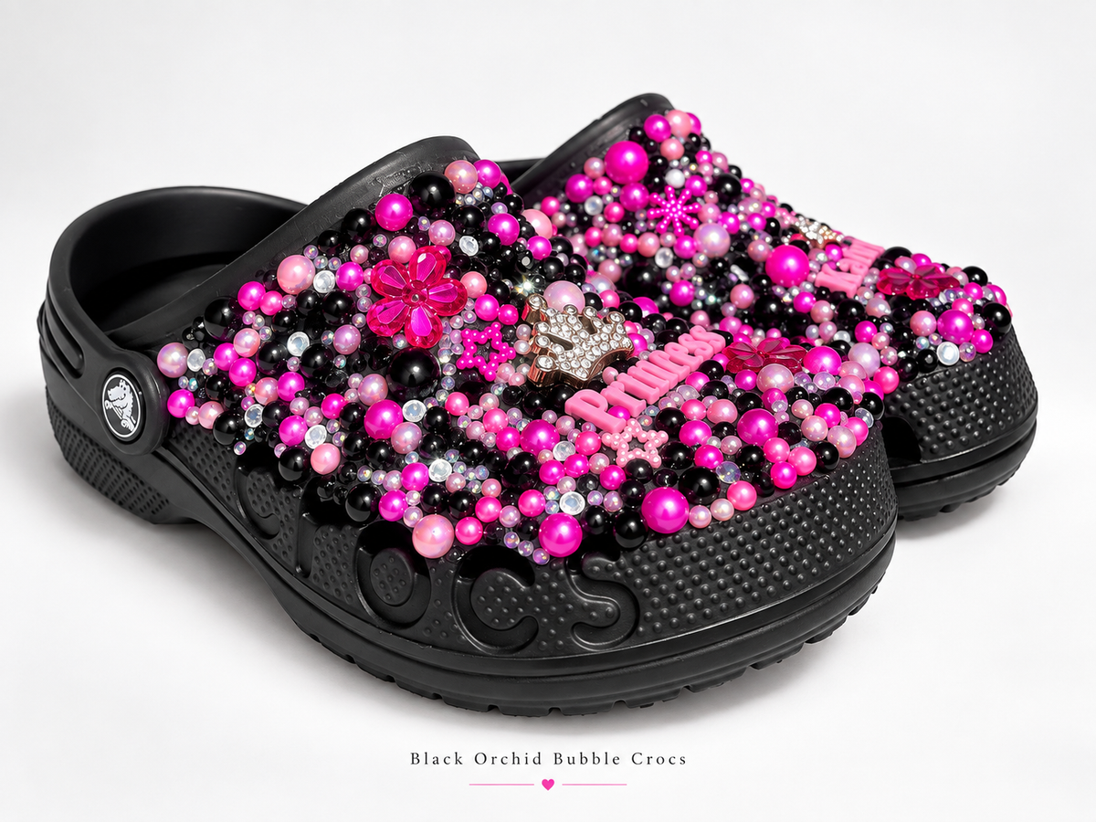 Black Orchid Bubble Croc