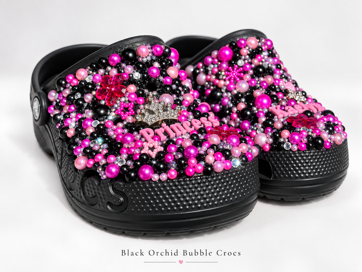 Black Orchid Bubble Croc