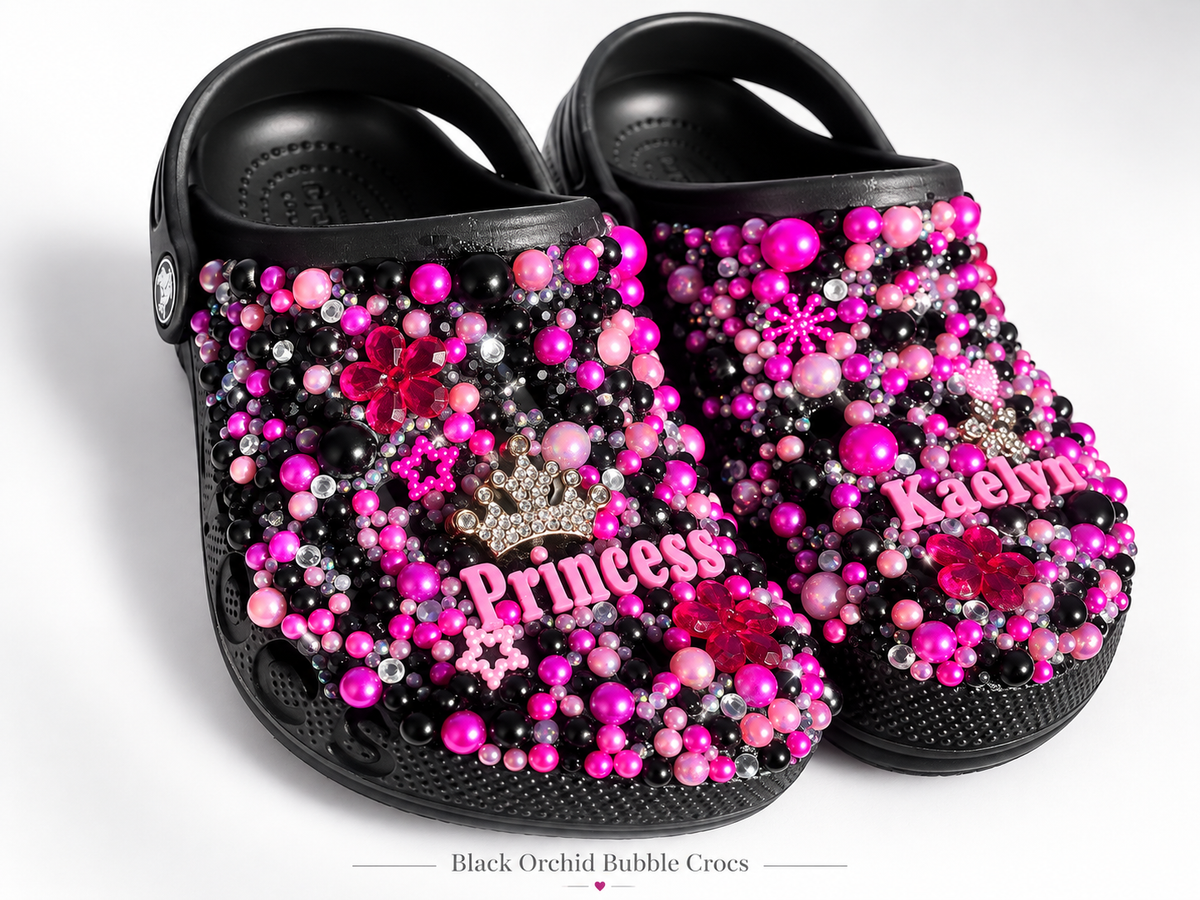 Black Orchid Bubble Croc