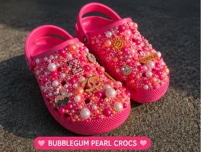 Bubblegum Pearl Luxe Crocs