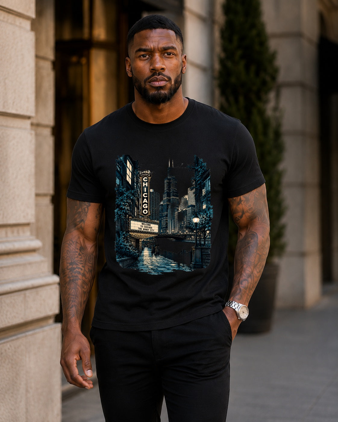 Chicago Nightscape Tee