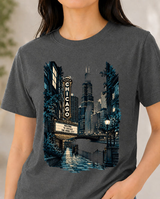 Chicago Nightscape Tee