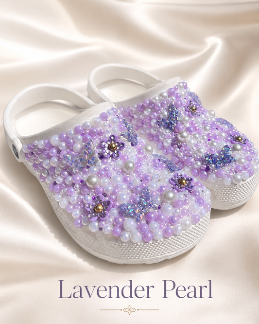 Lavender Pearl Bubble Crocs