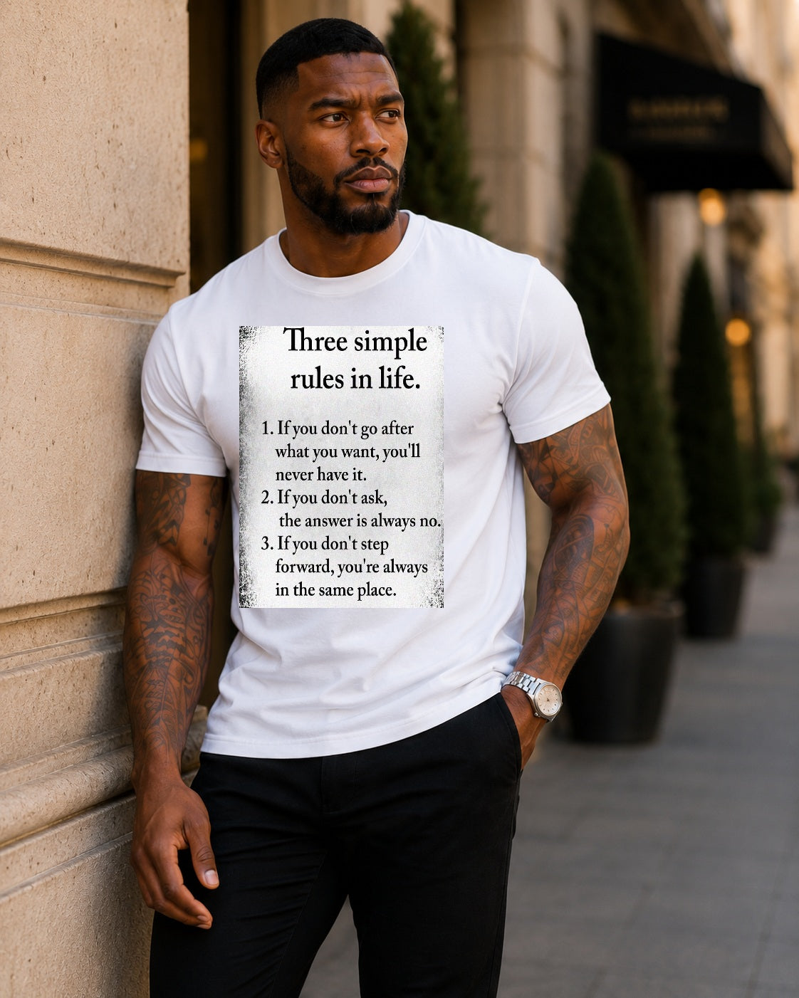 "Three Simple Rules in Life" Tee