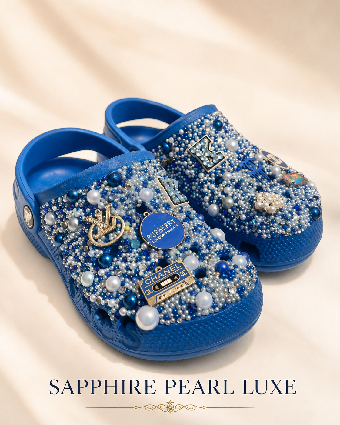 Sapphire Pearl Luxe Crocs