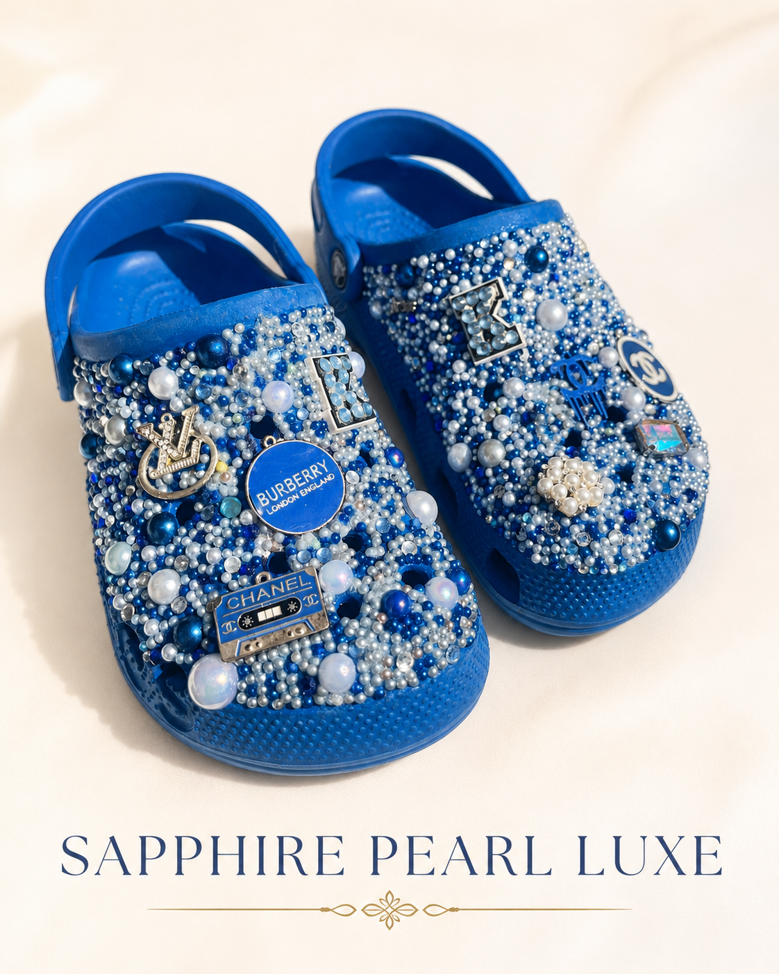 Sapphire Pearl Luxe Crocs